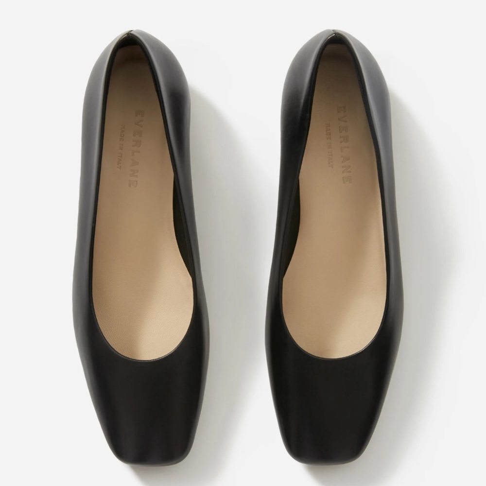 NWT Everlane The '90s Flat in Black Leather - Picture 6 of 14